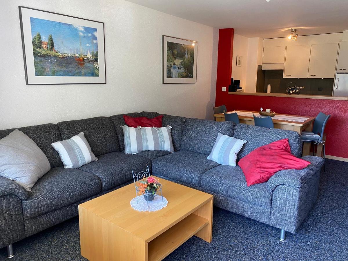 2,5 Pces Accueillant Comme A La Maison Leukerbad Exterior foto