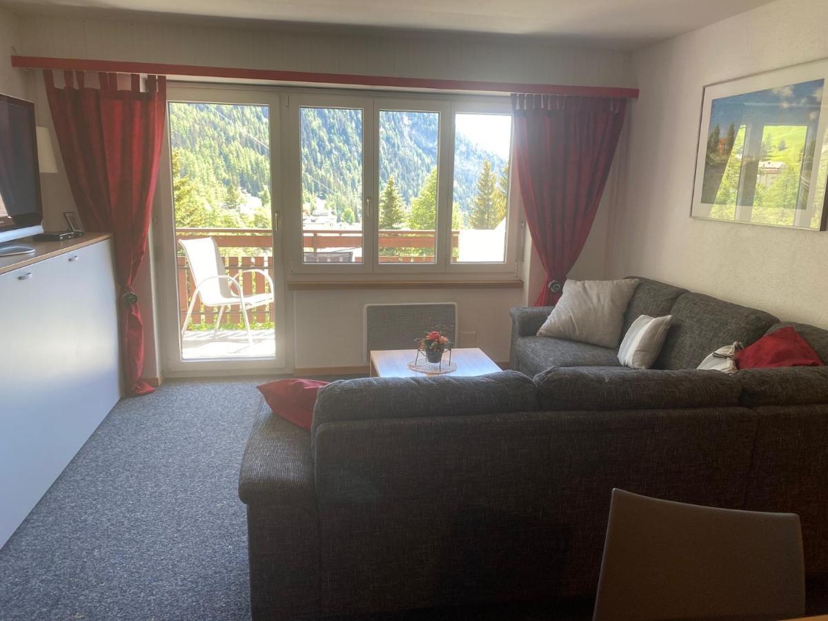 2,5 Pces Accueillant Comme A La Maison Leukerbad Exterior foto