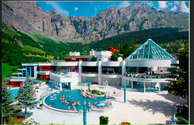 2,5 Pces Accueillant Comme A La Maison Leukerbad Exterior foto
